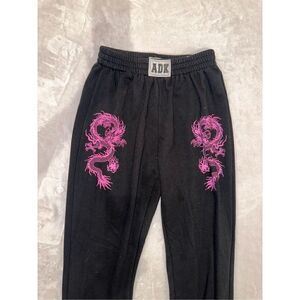 Adika XS women’s pink and black sweat pants joggers